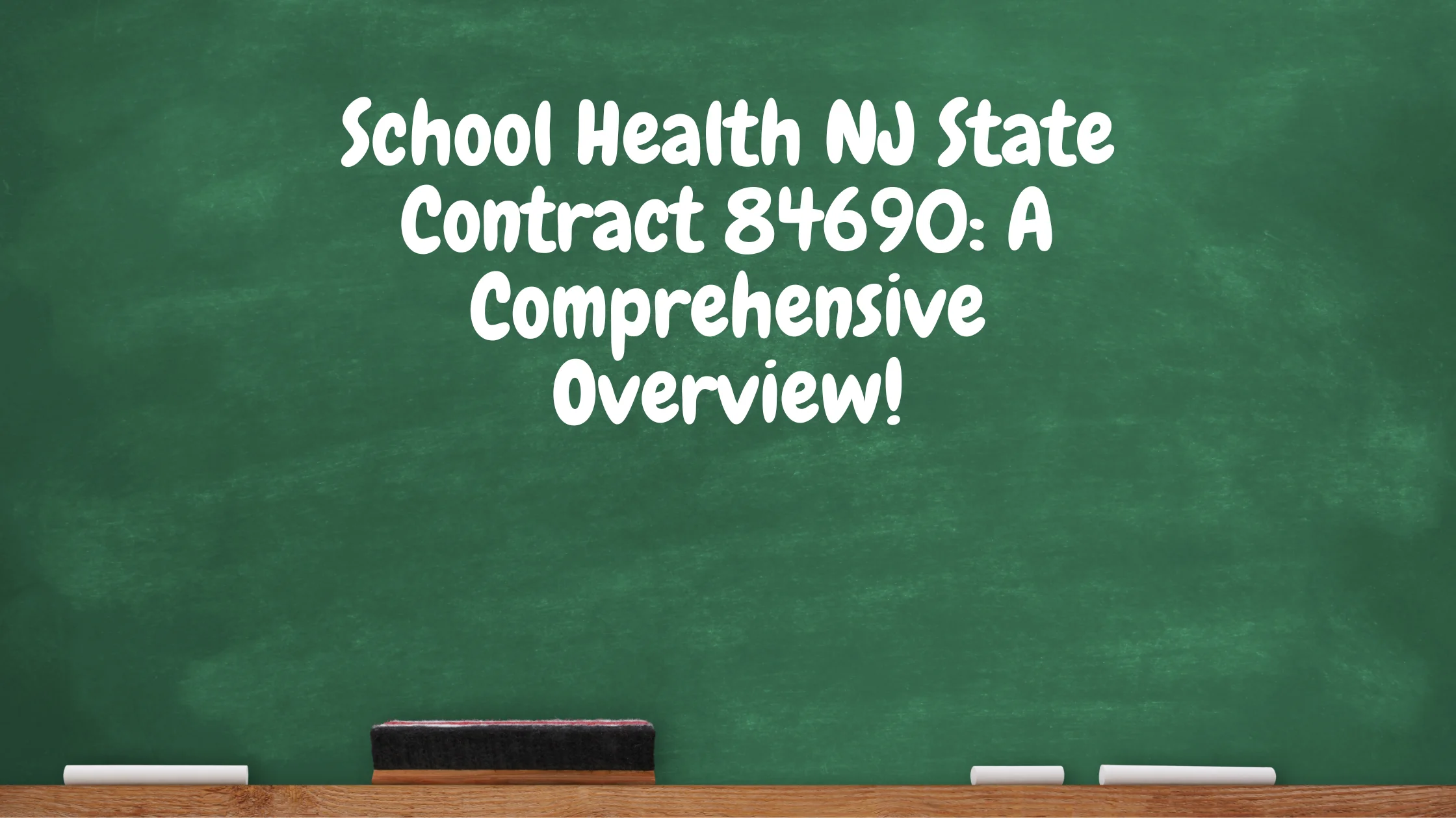 School Health NJ State Contract 84690 A Comprehensive Overview!